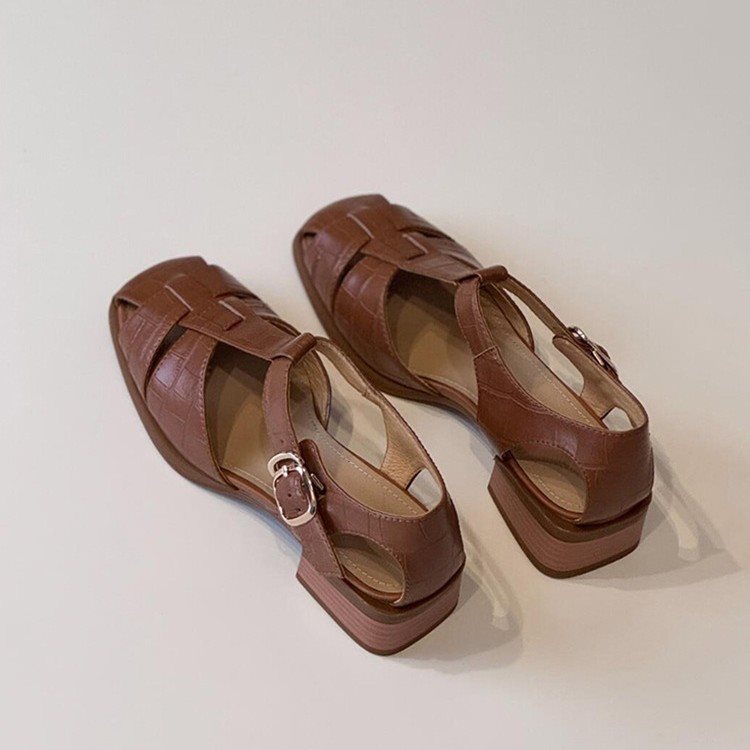 Vintage Fashion Heels - Women's Sandals Summer New Fashion Weave