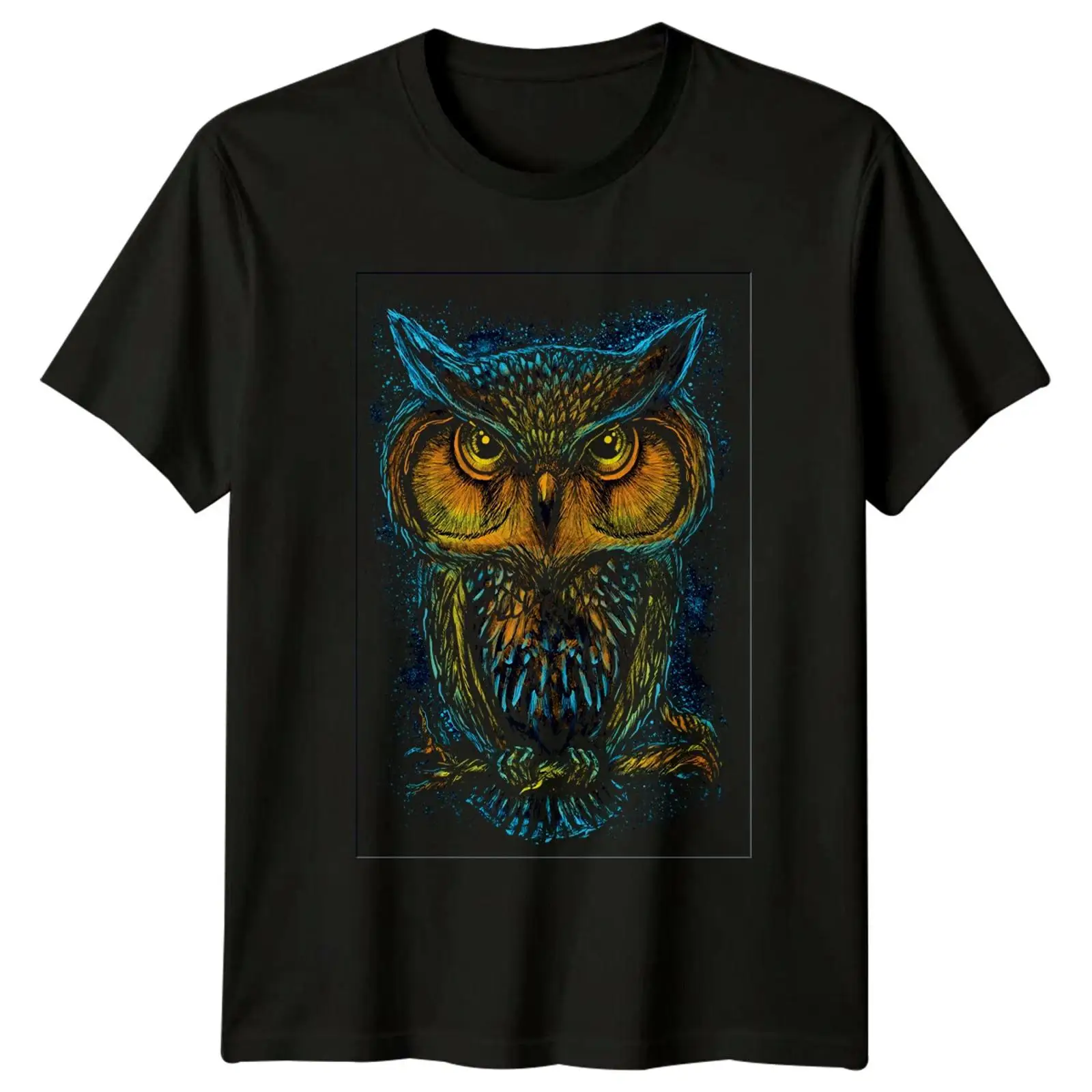 Vintage Fashion Herren - Eule Vogel Tiere Herren T Shirt
