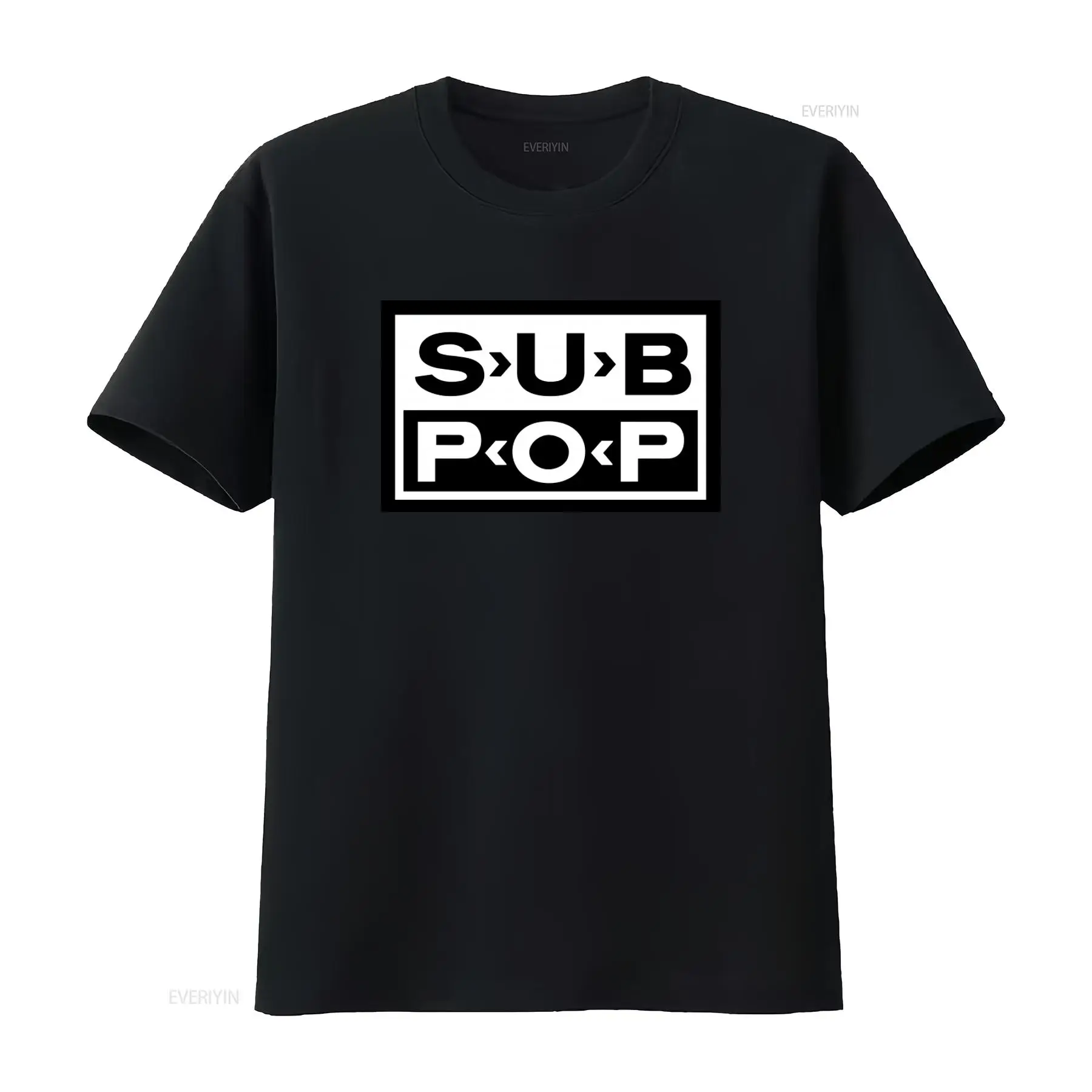 Sub Pop Logo T Shirt Black wit - Vintage Fashion Logo review and price
