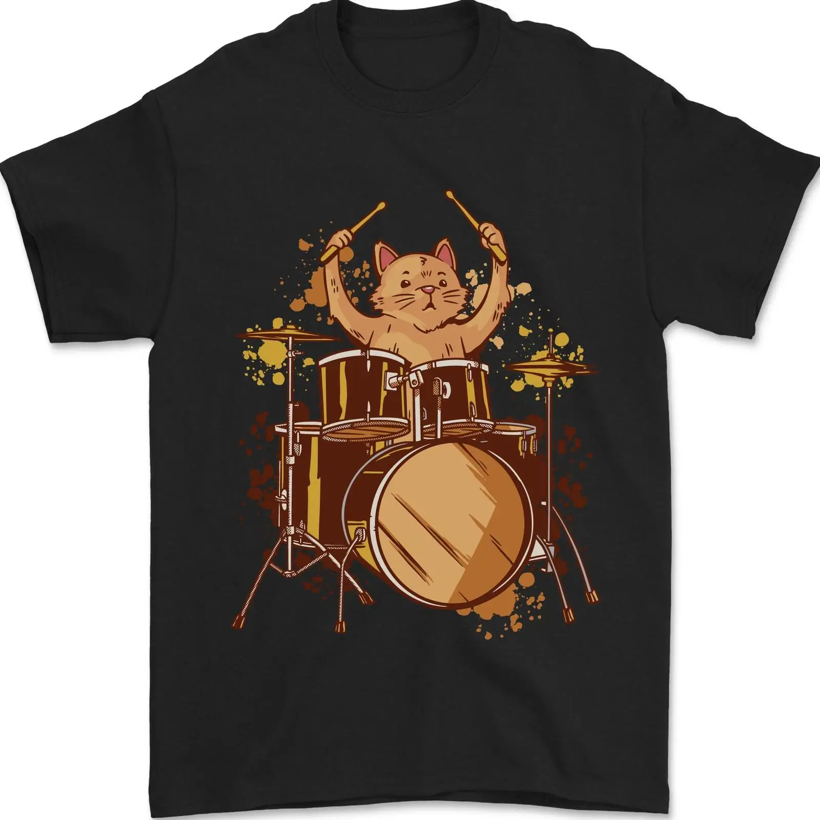 A Cat Drummer Drumming Herren  - Vintage Fashion Herren review and price