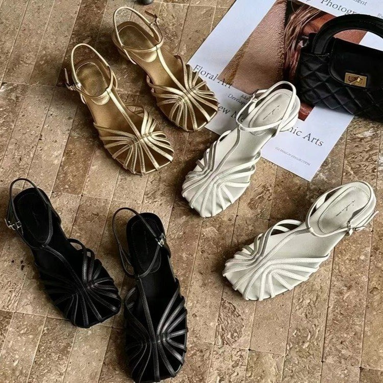 French-style Vintage Woven Toe - Vintage Fashion Heels review and price