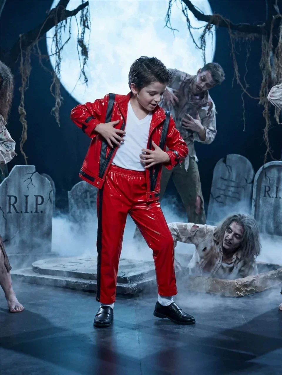 Boys Michael Red Leather Jacke - Vintage Victorian Fashion review and price