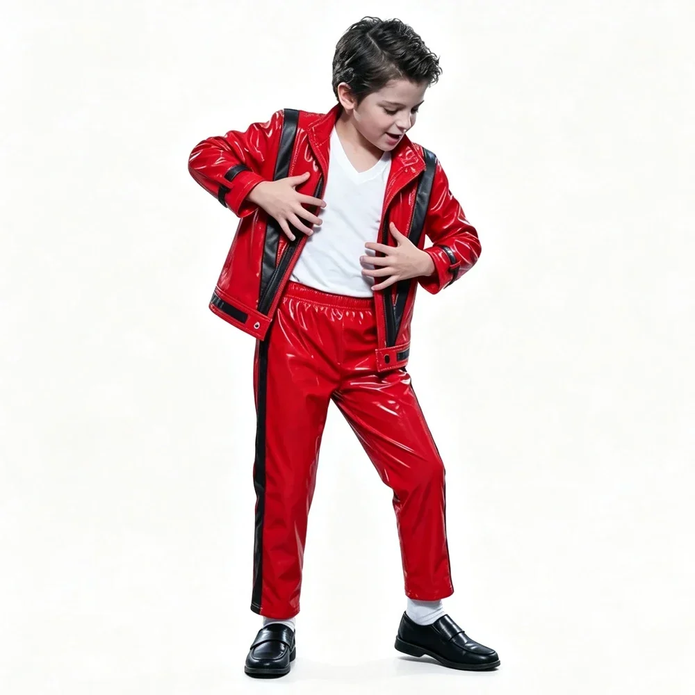 Boys Michael Red Leather Jacke - Vintage Victorian Fashion review and price