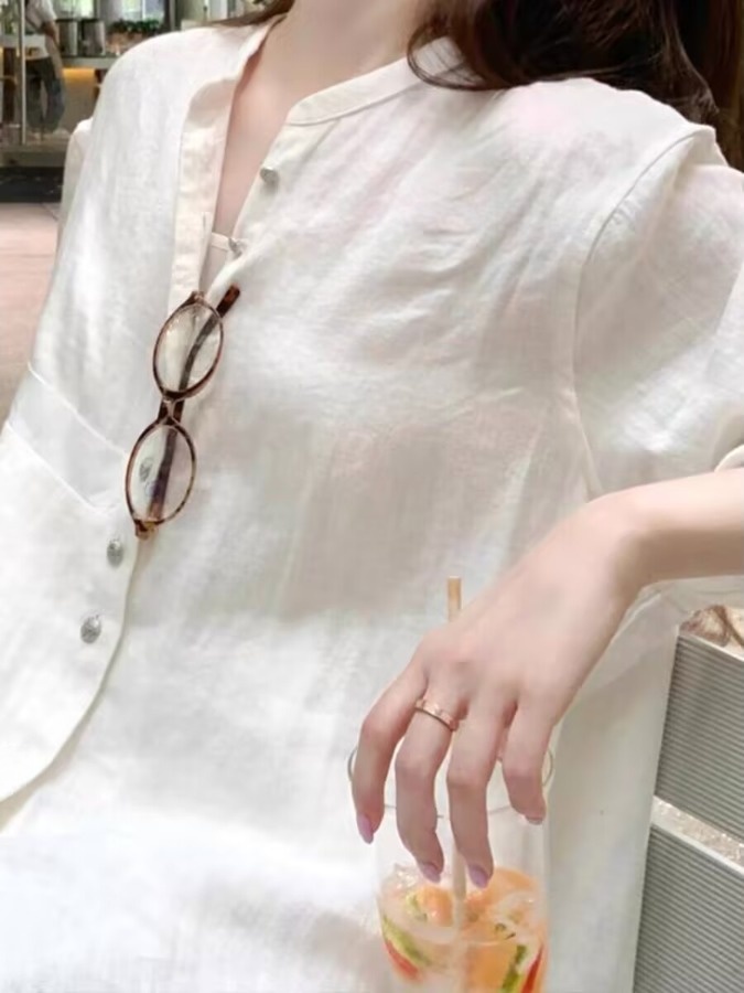 Ladies' White Linen Sun Protec - Vintage Fashion Meaning review and price