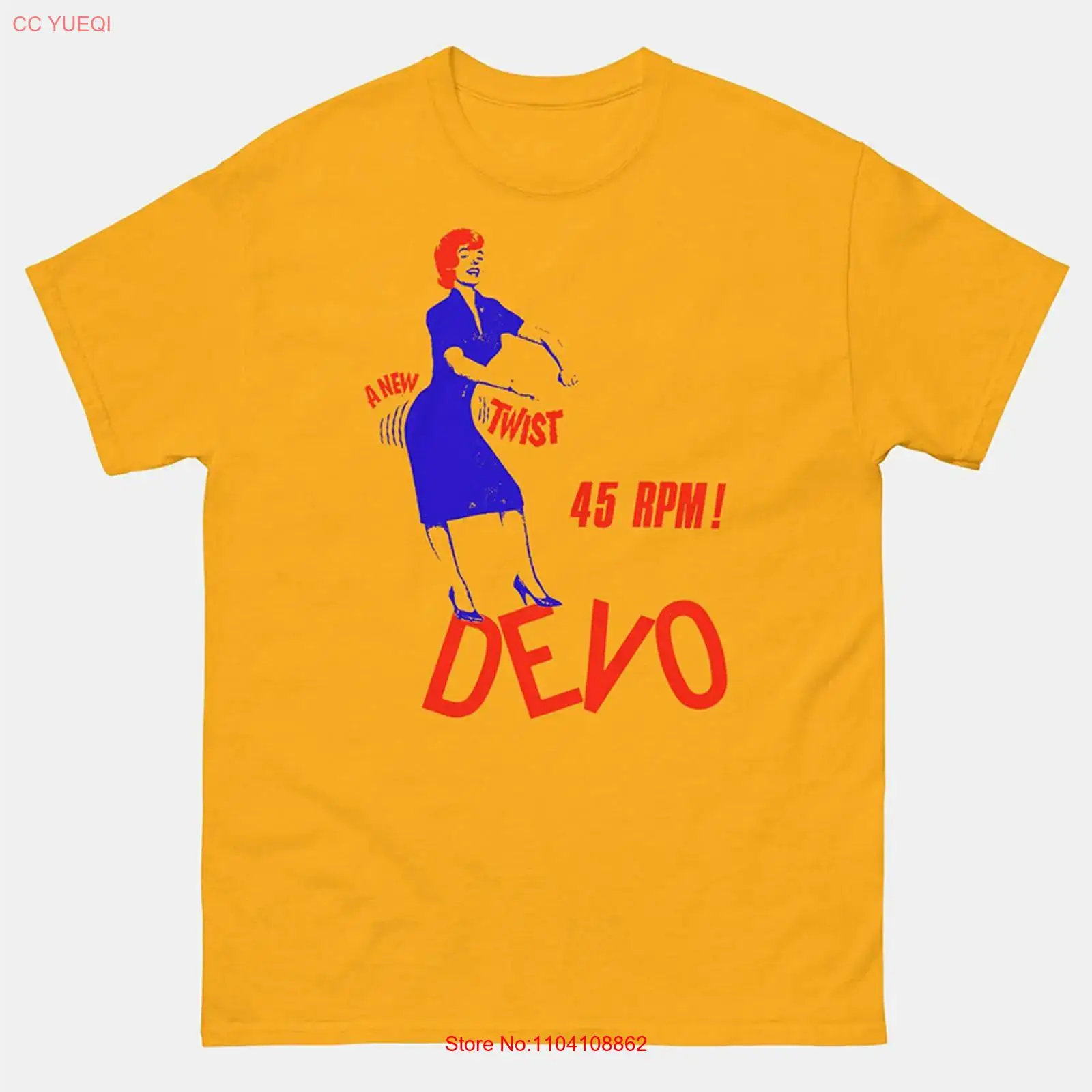 DEVO band a new twist yellow T - Vintage Fashion News review and price