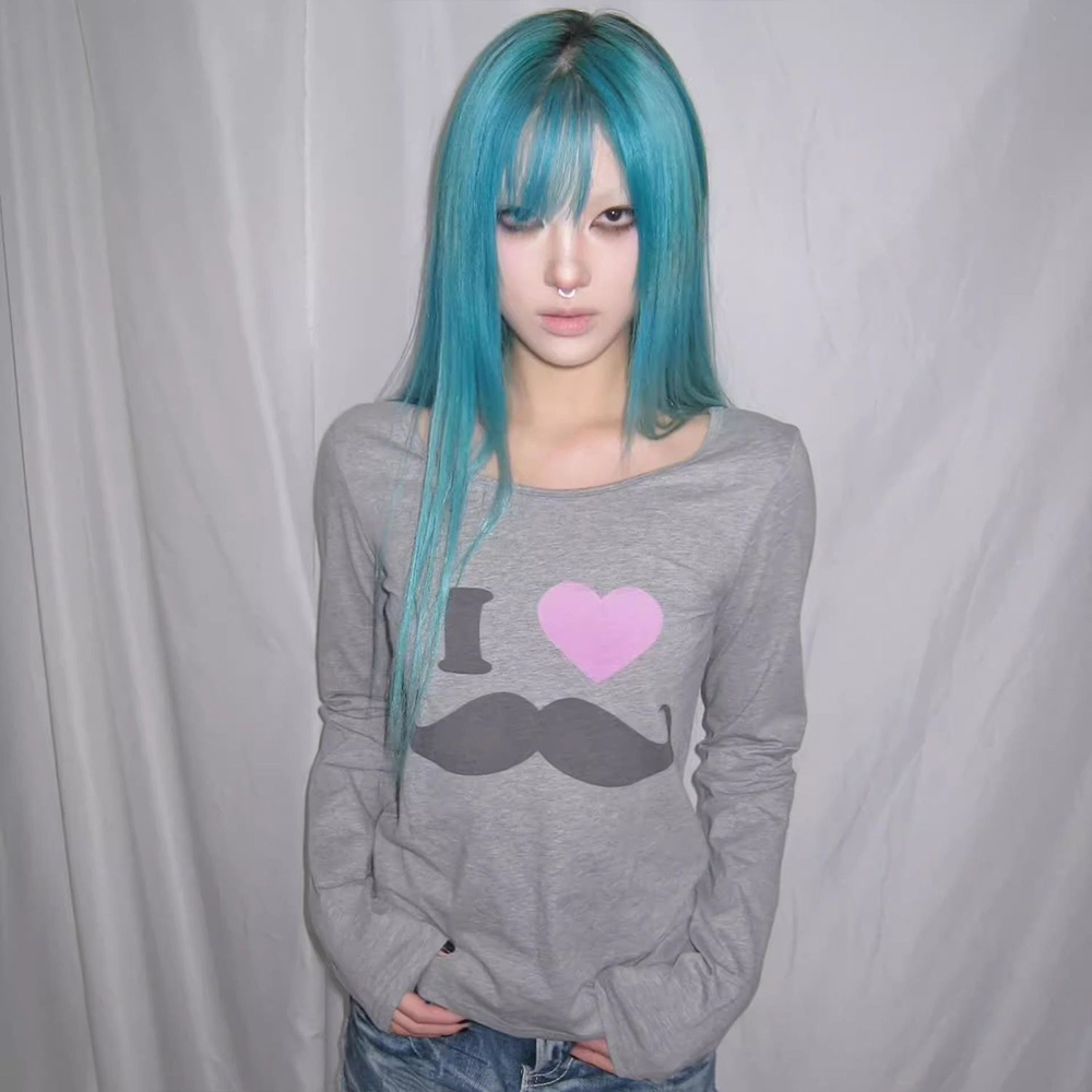 Japanese Y2K Beard Print T-Shi - Vintage Victorian Fashion review and price