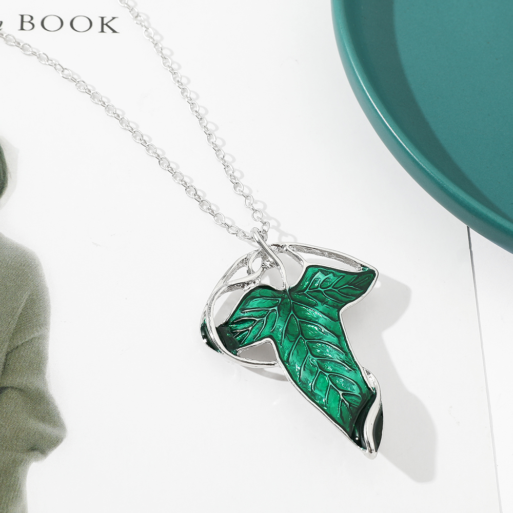 Vintage Green Leaf Pendant Nec - Vintage Urban Fashion review and price