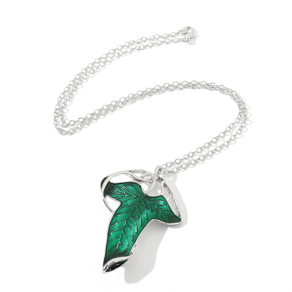 Vintage Green Leaf Pendant Nec - Vintage Urban Fashion review and price