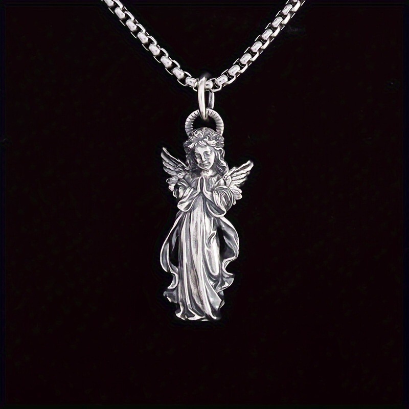 Guardian Angel Amulet Necklace - Vintage Fashion Meaning review and price