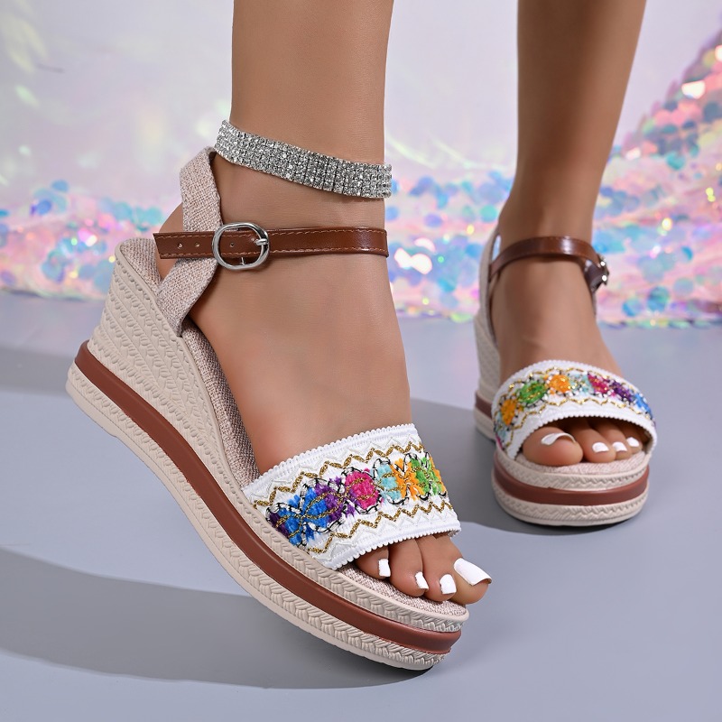 Summer Bohemian Style Braided  - Vintage Fashion Heels review and price