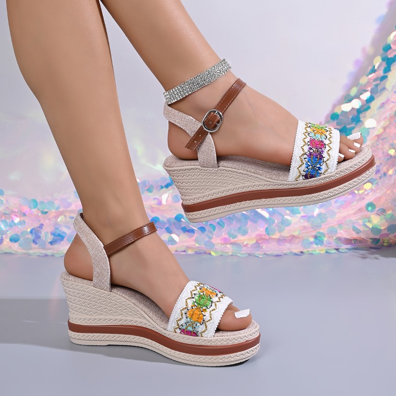 Summer Bohemian Style Braided  - Vintage Fashion Heels review and price