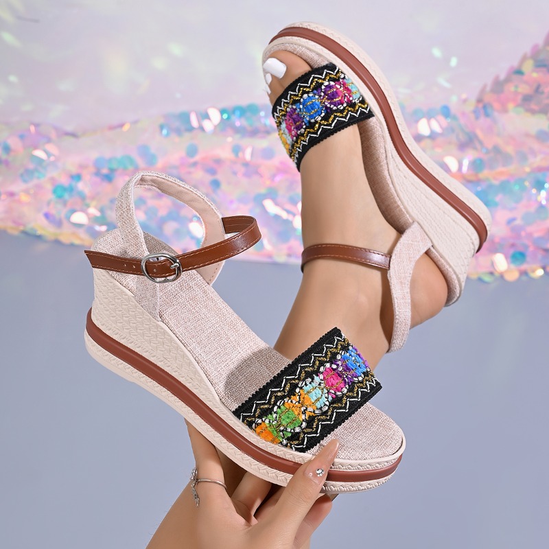 Summer Bohemian Style Braided  - Vintage Fashion Heels review and price