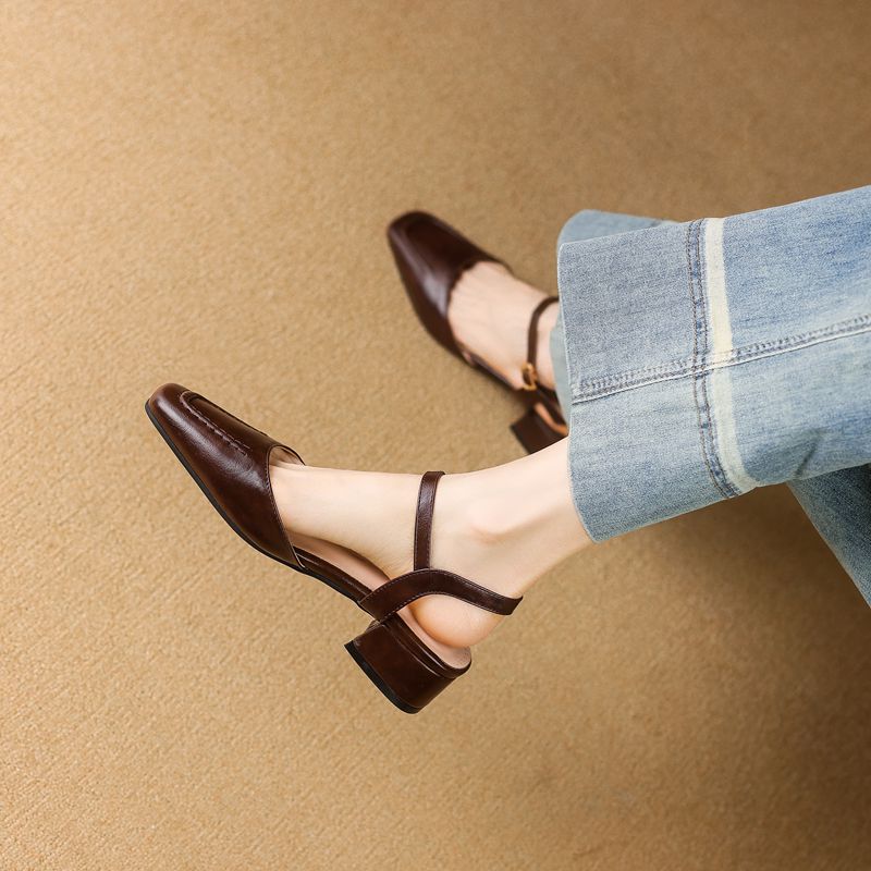 Girseaby 2025 Female Sandals S - Vintage Fashion Heels review and price