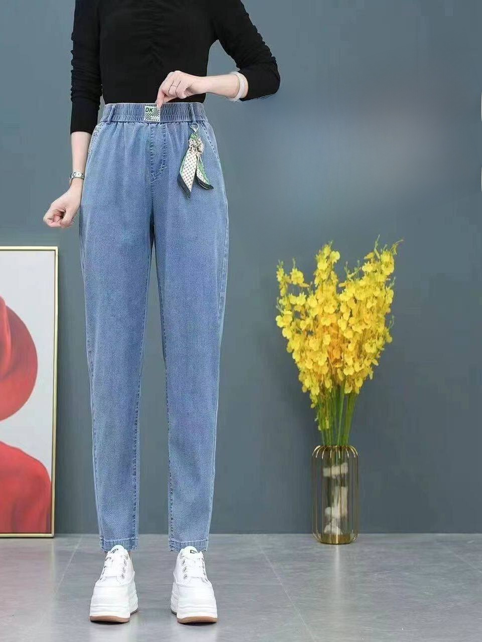 High Waist Straight Leg Ice Si - Mom Jean High Rise review and price