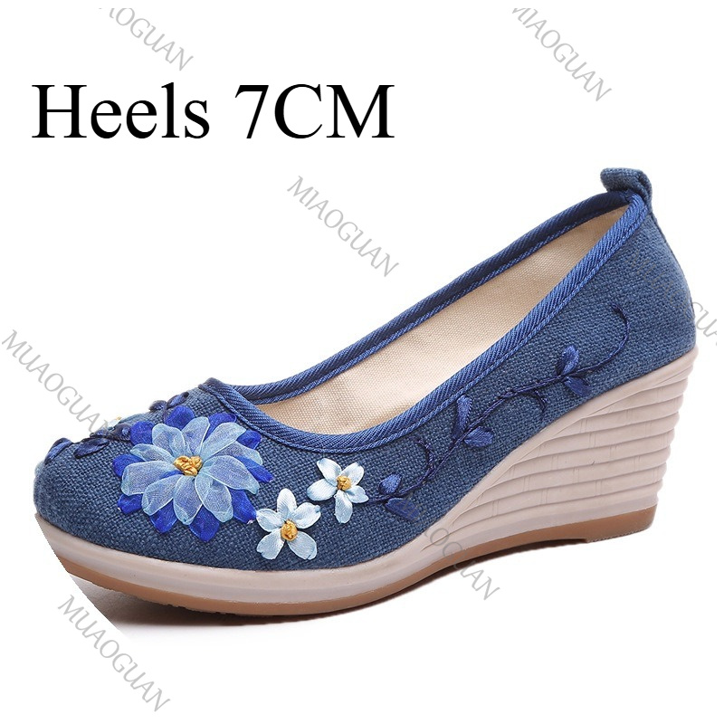 Embroidered Women Comfort Wedg - Vintage Fashion Heels review and price