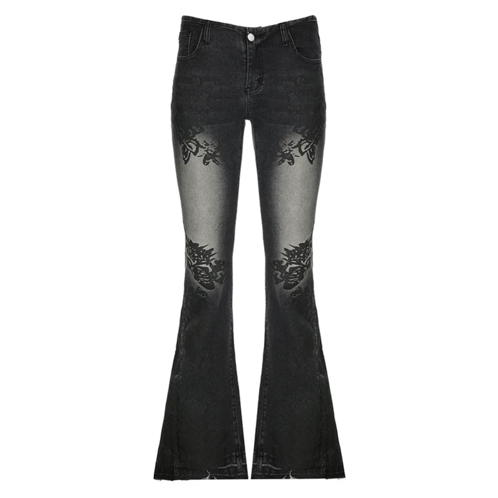 Streetwear Flare Jeans Women D - Mom Jean High Rise review and price